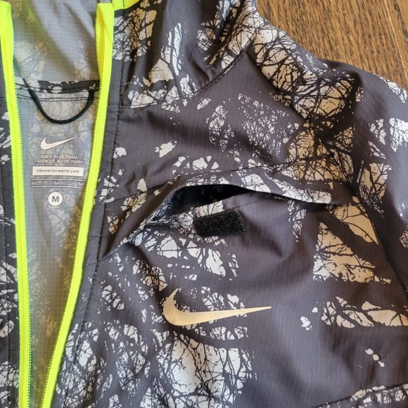 Nike Windbreaker Tree Branch Pattern Full Zip Jacket - Picture 5 of 10